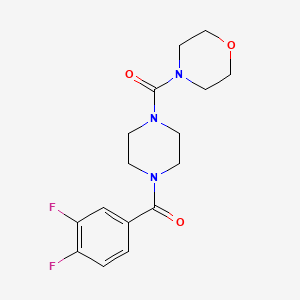 molecular formula C16H19F2N3O3 B7520936 (3,4-Difluorophenyl)-[4-(morpholine-4-carbonyl)piperazin-1-yl]methanone 