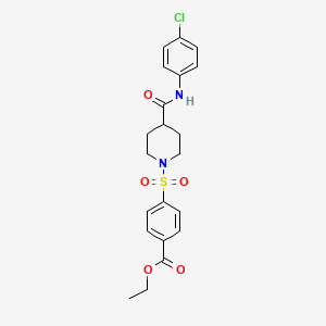 Ethyl 4-[4-[(4-chlorophenyl)carbamoyl]piperidin-1-yl]sulfonylbenzoate