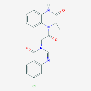 molecular formula C20H17ClN4O3 B7520960 7-chloro-3-[2-(2,2-dimethyl-3-oxo-4H-quinoxalin-1-yl)-2-oxoethyl]quinazolin-4-one 