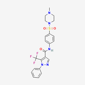 N-[4-(4-methylpiperazin-1-yl)sulfonylphenyl]-1-phenyl-5-(trifluoromethyl)pyrazole-4-carboxamide