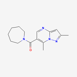 Azepan-1-yl-(2,7-dimethylpyrazolo[1,5-a]pyrimidin-6-yl)methanone