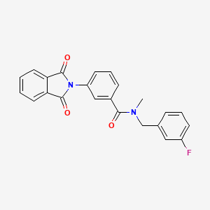 molecular formula C23H17FN2O3 B7521021 3-(1,3-dioxoisoindol-2-yl)-N-[(3-fluorophenyl)methyl]-N-methylbenzamide 