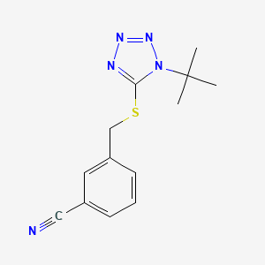 3-[(1-Tert-butyltetrazol-5-yl)sulfanylmethyl]benzonitrile