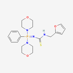 1-[Dimorpholin-4-yl(phenyl)-lambda5-phosphanylidene]-3-(furan-2-ylmethyl)thiourea