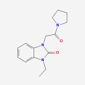 1-Ethyl-3-(2-oxo-2-pyrrolidin-1-ylethyl)benzimidazol-2-one