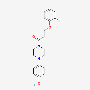 3-(2-Fluorophenoxy)-1-[4-(4-hydroxyphenyl)piperazin-1-yl]propan-1-one