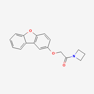 molecular formula C17H15NO3 B7521082 1-(Azetidin-1-yl)-2-dibenzofuran-2-yloxyethanone 