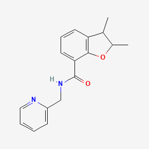 molecular formula C17H18N2O2 B7521089 2,3-dimethyl-N-(pyridin-2-ylmethyl)-2,3-dihydro-1-benzofuran-7-carboxamide 