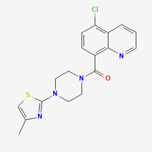 (5-Chloroquinolin-8-yl)-[4-(4-methyl-1,3-thiazol-2-yl)piperazin-1-yl]methanone