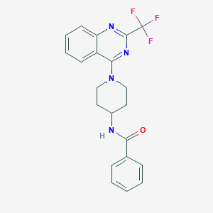 molecular formula C21H19F3N4O B7521136 N-[1-[2-(trifluoromethyl)quinazolin-4-yl]piperidin-4-yl]benzamide 