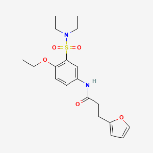 N-[3-(diethylsulfamoyl)-4-ethoxyphenyl]-3-(furan-2-yl)propanamide