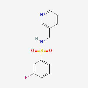 3-fluoro-N-(pyridin-3-ylmethyl)benzenesulfonamide