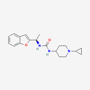 molecular formula C19H25N3O2 B7521219 1-[(1R)-1-(1-benzofuran-2-yl)ethyl]-3-(1-cyclopropylpiperidin-4-yl)urea 