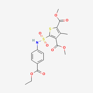 Dimethyl 5-[(4-ethoxycarbonylphenyl)sulfamoyl]-3-methylthiophene-2,4-dicarboxylate