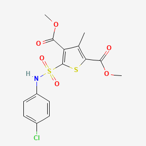 Dimethyl 5-[(4-chlorophenyl)sulfamoyl]-3-methylthiophene-2,4-dicarboxylate