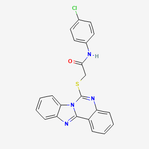 2-(benzimidazolo[1,2-c]quinazolin-6-ylsulfanyl)-N-(4-chlorophenyl)acetamide