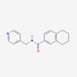 molecular formula C17H18N2O B7521285 N-(pyridin-4-ylmethyl)-5,6,7,8-tetrahydronaphthalene-2-carboxamide 