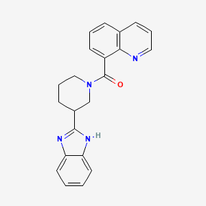 molecular formula C22H20N4O B7521292 [3-(1H-benzimidazol-2-yl)piperidin-1-yl]-quinolin-8-ylmethanone 