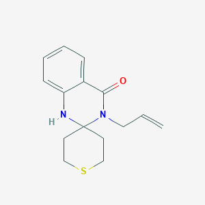 molecular formula C15H18N2OS B7521296 3-prop-2-enylspiro[1H-quinazoline-2,4'-thiane]-4-one 