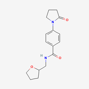 N-(oxolan-2-ylmethyl)-4-(2-oxopyrrolidin-1-yl)benzamide