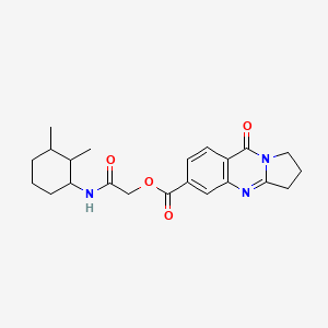 [2-[(2,3-dimethylcyclohexyl)amino]-2-oxoethyl] 9-oxo-2,3-dihydro-1H-pyrrolo[2,1-b]quinazoline-6-carboxylate