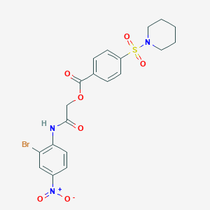 [2-(2-Bromo-4-nitroanilino)-2-oxoethyl] 4-piperidin-1-ylsulfonylbenzoate