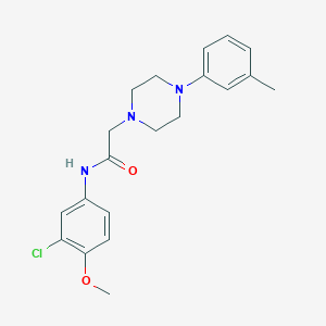 molecular formula C20H24ClN3O2 B7521346 N-(3-chloro-4-methoxyphenyl)-2-[4-(3-methylphenyl)piperazin-1-yl]acetamide 