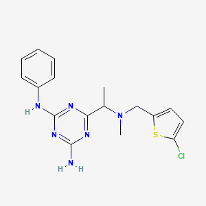 6-[1-[(5-chlorothiophen-2-yl)methyl-methylamino]ethyl]-2-N-phenyl-1,3,5-triazine-2,4-diamine