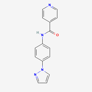 N-(4-pyrazol-1-ylphenyl)pyridine-4-carboxamide