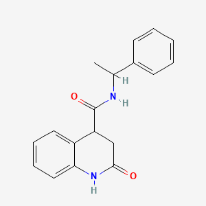 2-oxo-N-(1-phenylethyl)-3,4-dihydro-1H-quinoline-4-carboxamide