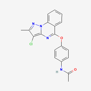 molecular formula C19H15ClN4O2 B7521437 N-[4-(3-chloro-2-methylpyrazolo[1,5-a]quinazolin-5-yl)oxyphenyl]acetamide 