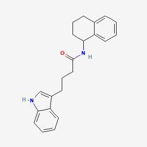 molecular formula C22H24N2O B7521445 4-(1H-indol-3-yl)-N-(1,2,3,4-tetrahydronaphthalen-1-yl)butanamide 