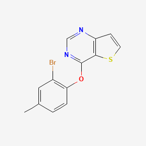 molecular formula C13H9BrN2OS B7521524 4-(2-Bromo-4-methylphenoxy)thieno[3,2-d]pyrimidine 