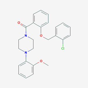 [2-[(2-Chlorophenyl)methoxy]phenyl]-[4-(2-methoxyphenyl)piperazin-1-yl]methanone