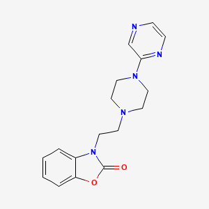 molecular formula C17H19N5O2 B7521585 3-[2-(4-Pyrazin-2-ylpiperazin-1-yl)ethyl]-1,3-benzoxazol-2-one 