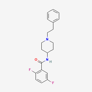 2,5-difluoro-N-[1-(2-phenylethyl)piperidin-4-yl]benzamide