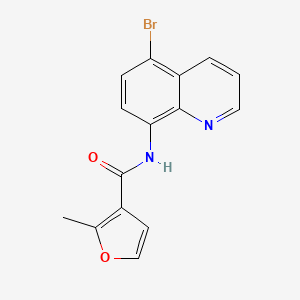 molecular formula C15H11BrN2O2 B7521608 N-(5-bromoquinolin-8-yl)-2-methylfuran-3-carboxamide 