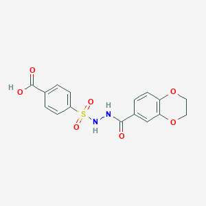 4-[(2,3-Dihydro-1,4-benzodioxine-6-carbonylamino)sulfamoyl]benzoic acid