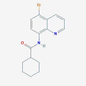 molecular formula C16H17BrN2O B7521636 N-(5-Bromo-8-quinolinyl)cyclohexanecarboxamide 