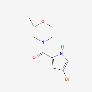 molecular formula C11H15BrN2O2 B7521640 (4-bromo-1H-pyrrol-2-yl)-(2,2-dimethylmorpholin-4-yl)methanone 