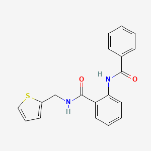 molecular formula C19H16N2O2S B7521648 2-benzamido-N-(thiophen-2-ylmethyl)benzamide 