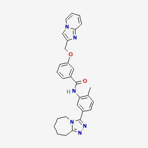 3-(imidazo[1,2-a]pyridin-2-ylmethoxy)-N-[2-methyl-5-(6,7,8,9-tetrahydro-5H-[1,2,4]triazolo[4,3-a]azepin-3-yl)phenyl]benzamide