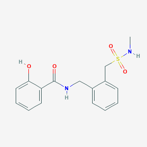 molecular formula C16H18N2O4S B7521686 2-hydroxy-N-[[2-(methylsulfamoylmethyl)phenyl]methyl]benzamide 