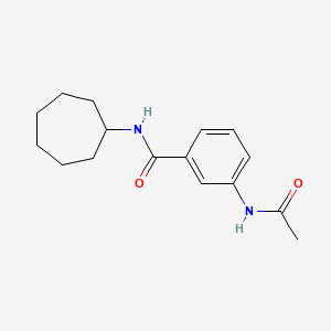 3-acetamido-N-cycloheptylbenzamide