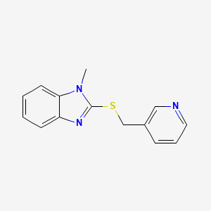 1-Methyl-2-(pyridin-3-ylmethylsulfanyl)benzimidazole