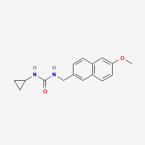 molecular formula C16H18N2O2 B7521721 1-Cyclopropyl-3-[(6-methoxynaphthalen-2-yl)methyl]urea 