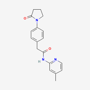 N-(4-methylpyridin-2-yl)-2-[4-(2-oxopyrrolidin-1-yl)phenyl]acetamide