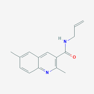 molecular formula C15H16N2O B7521738 2,6-dimethyl-N-prop-2-enylquinoline-3-carboxamide 