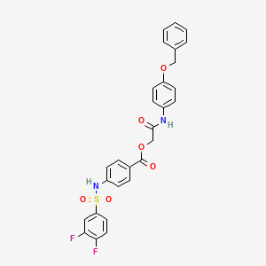 [2-Oxo-2-(4-phenylmethoxyanilino)ethyl] 4-[(3,4-difluorophenyl)sulfonylamino]benzoate