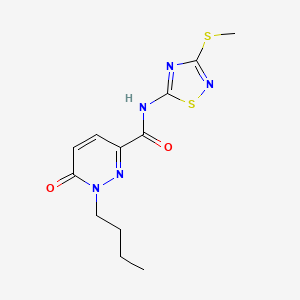 molecular formula C12H15N5O2S2 B7521799 1-butyl-N-(3-methylsulfanyl-1,2,4-thiadiazol-5-yl)-6-oxopyridazine-3-carboxamide 